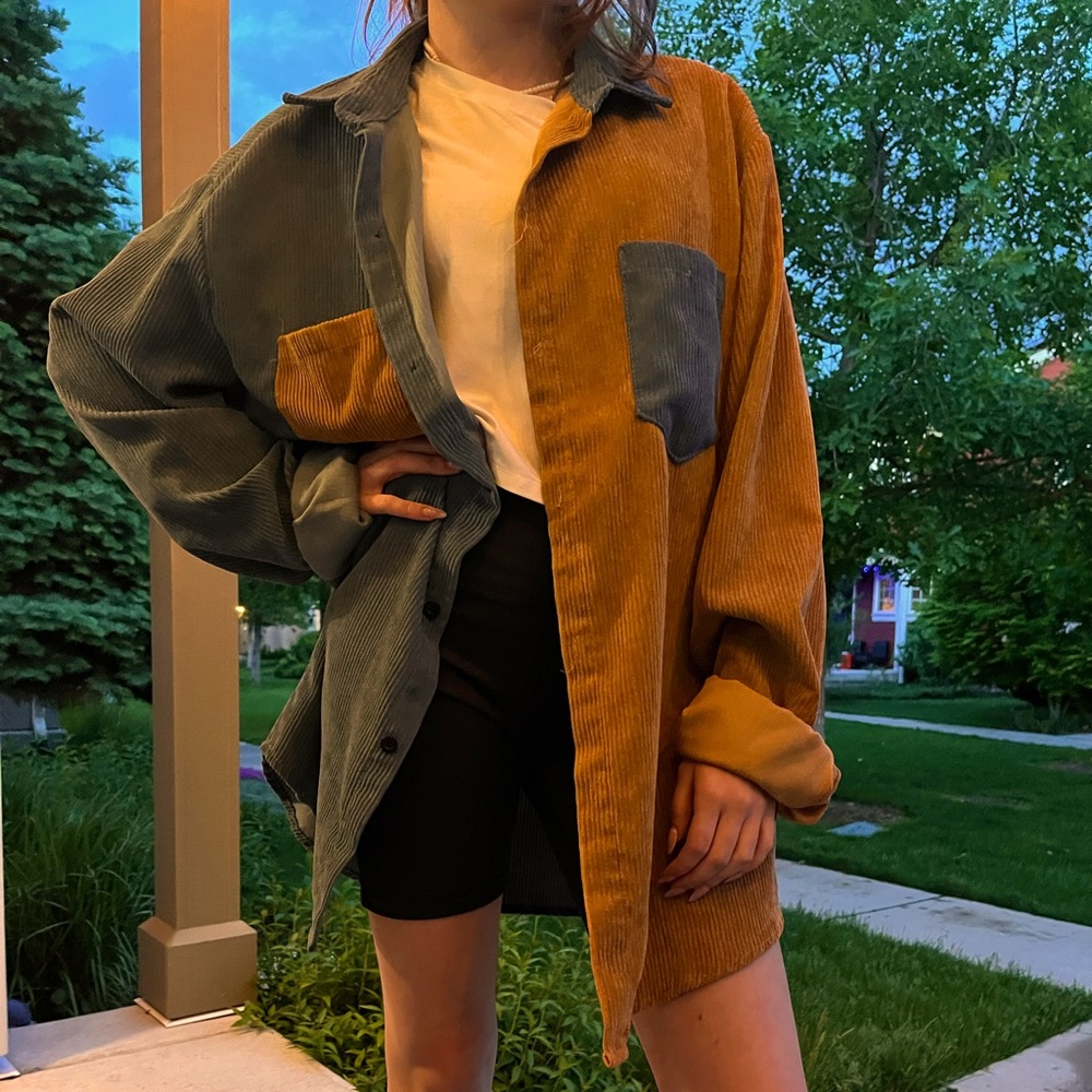 Dual color flannel over shirt